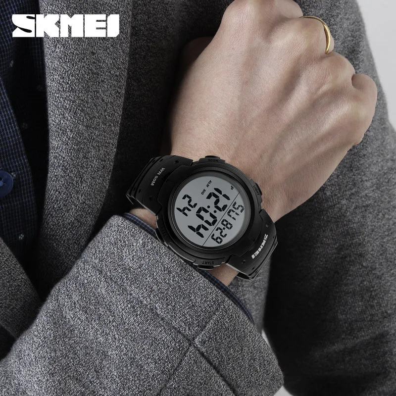 LED Digital Military Watch Men 50M Dive Swim Dress Sports Watches Fashion Outdoor Wristwatches Man relogio masculino SKMEI 2018