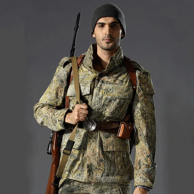

Autumn Winter Men Outdoor Hiking Shooting Hunting Bionic Camouflage Warm Cotton Coat Male Training Jacket Tops