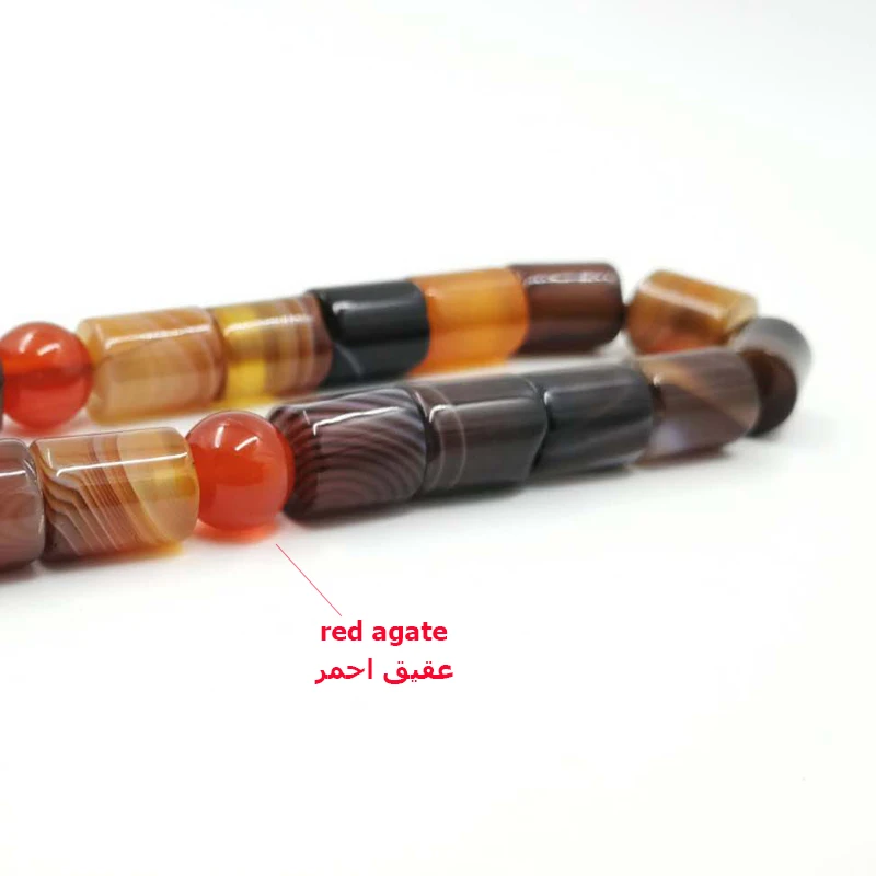 Natural Brazilian agates tasbih 33 Luxury Rosary Muslim Eid Ramadan gift Men\'s high quality jewelry bracelet Misbaha