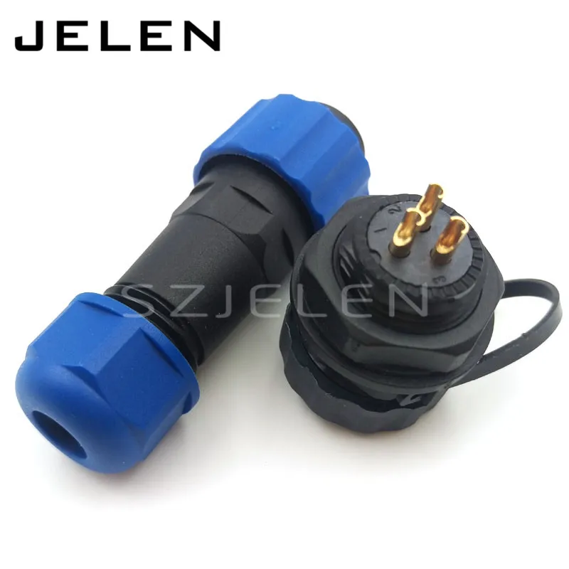 SD16 3 pin waterproof connector, power connector wire, 3 pin cable connectors, automotive connectors, male and female, IP68