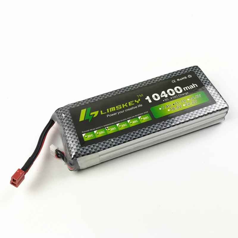 Limskey Power 11.1V 10400mAh 3s lipo battery 30C batteries and charger XT60 / T plug for RC Helicopter Quadcopter drone part