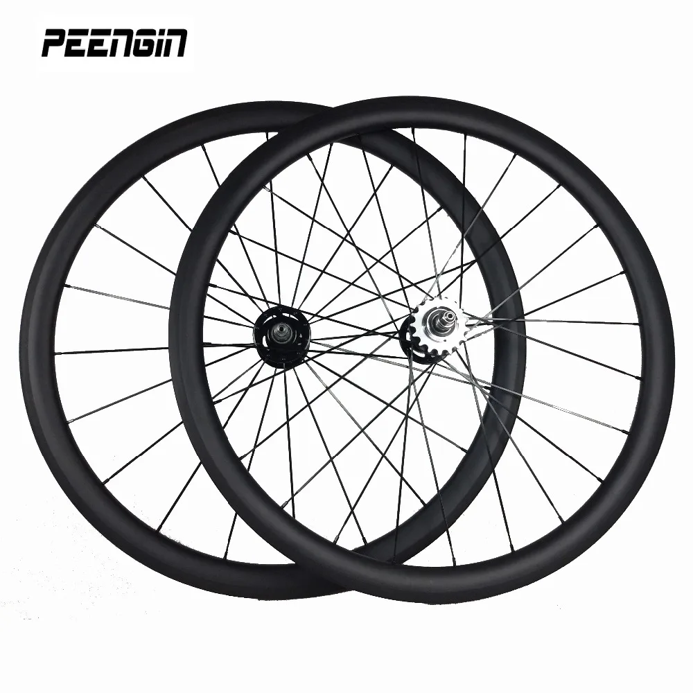 International Famous Brands OEM Factory Leading Tech Produces 23mm Wide U Shape 38mm Tubular Carbon Track  Fixed Gear Wheel Set