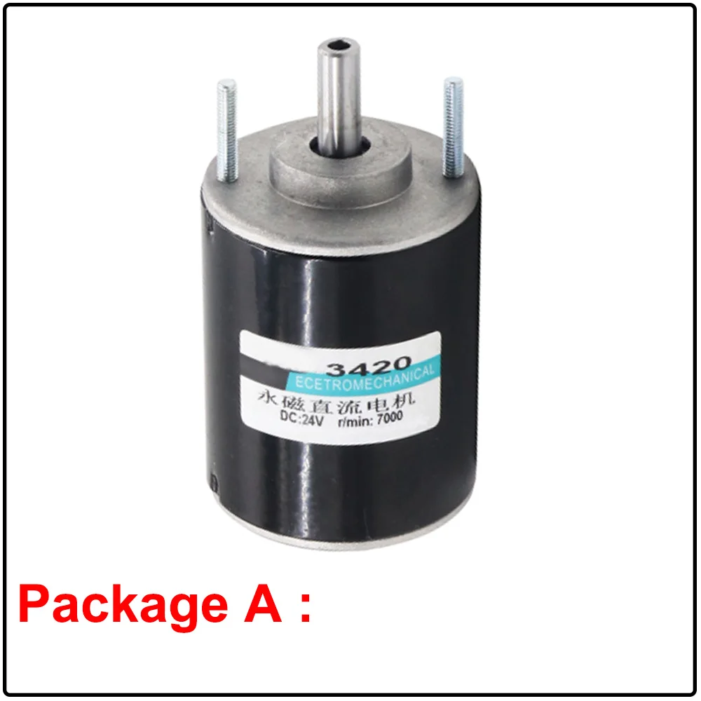 Hollow Shaft Permanent Magnet High Speed DC Motors 12V 24V 3500/7000RPM 30W Adjustable Speed Reversed In DC Motor For Cutting