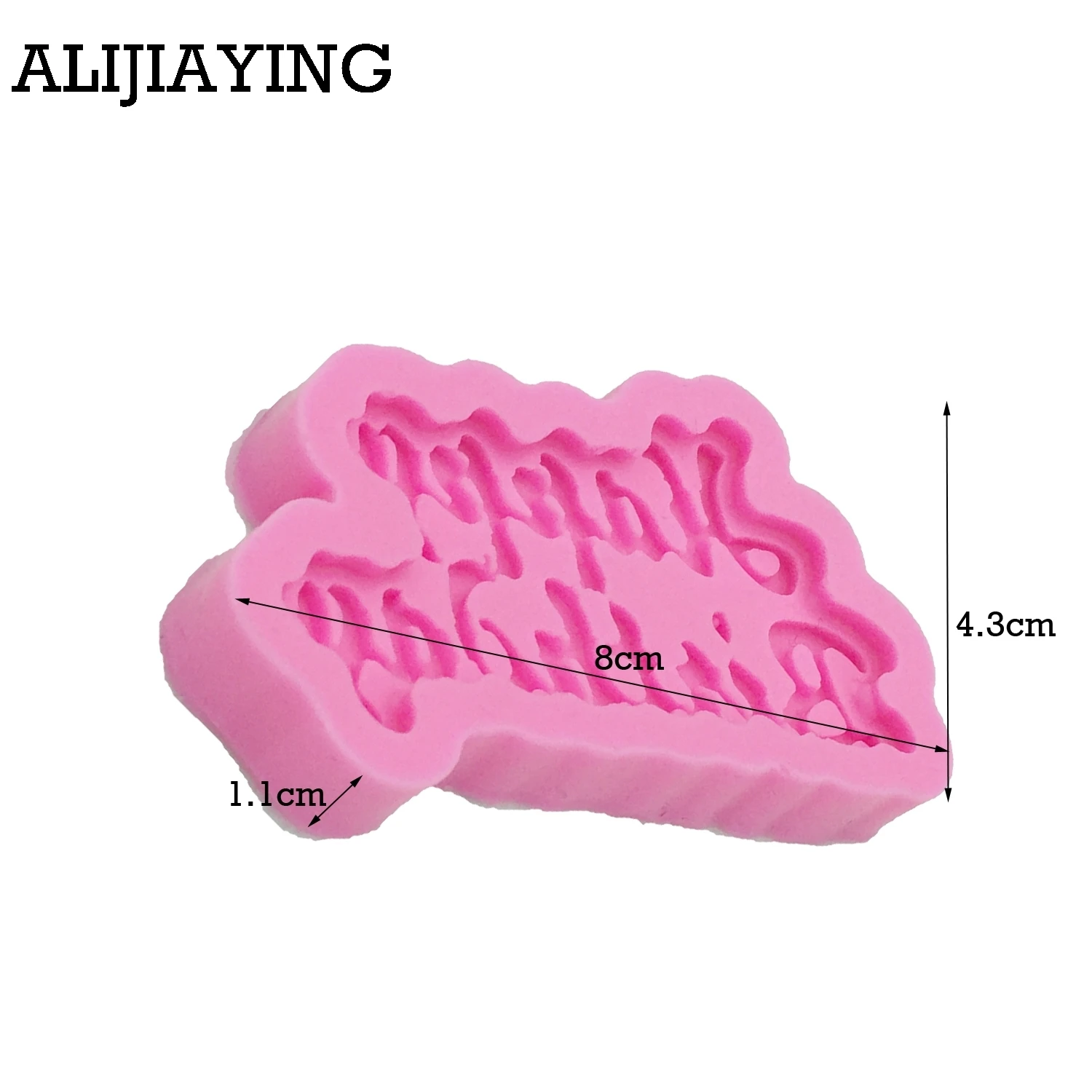 M1174 Silicone 3D Happy Birthday Letters Numers Mold For Ice Jelly Chocolate Mold Birthday Cake Decorating Tool Mould