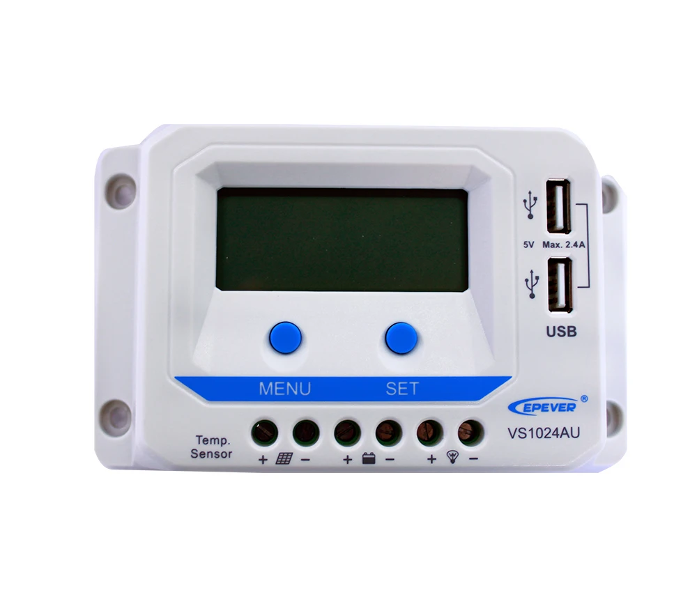 EPEVER solar PWM panel power regulator with temperature sensor 10amp 10A charge Controller VS1024AU