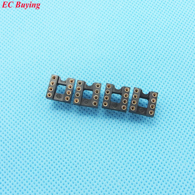 30pcs/lot Round Hole 8 Pin 2.54MM DIP IC Socket Adaptor Solder Type IC Connector