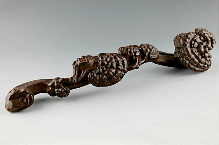 Exquisite Chinese Classical Handmade Collection Decoration Black Catalpa Wood Ganoderma 