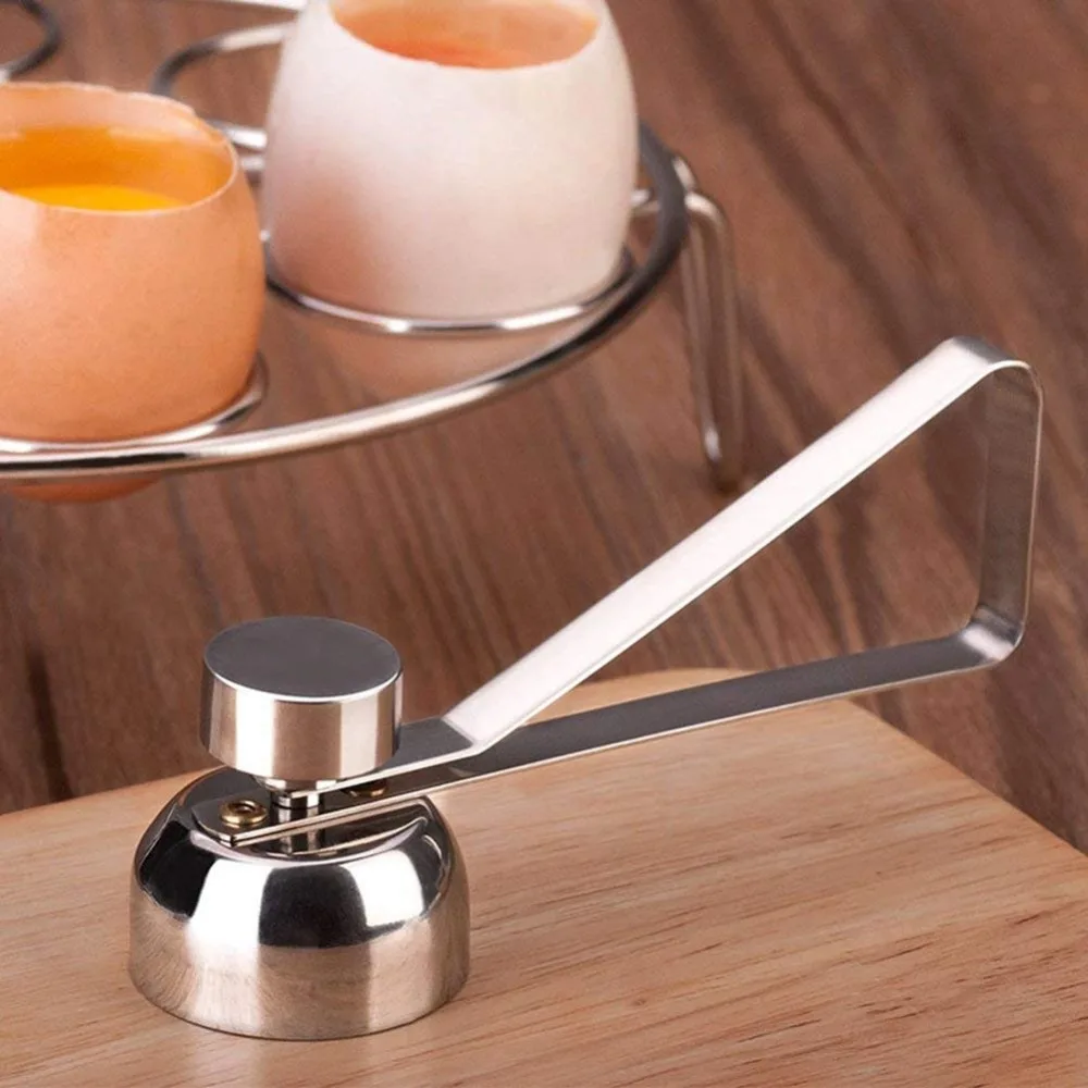 Konco 1/2/4pcs Egg Topper,Stainless Steel EggShell Cutter Opener Tool for Soft Hard Boiled Egg,Egg Breaker Tool Kitchen Tools image 5
