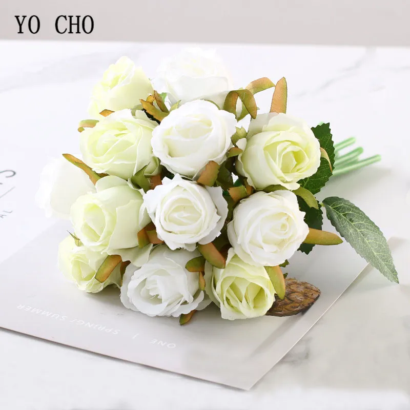 YO CHO Wedding Bouquet Rose Artificiale Bouquet Da Sposa Accessori Da Sposa Damigelle D'onore Fiori Mariage Forniture di Nozze di nozze Bouquet