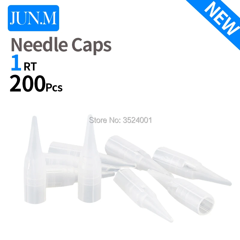 

1RT* 200pcs Bulk Plastic Permanent Makeup Tattoo Needle Tips Caps (5MM)