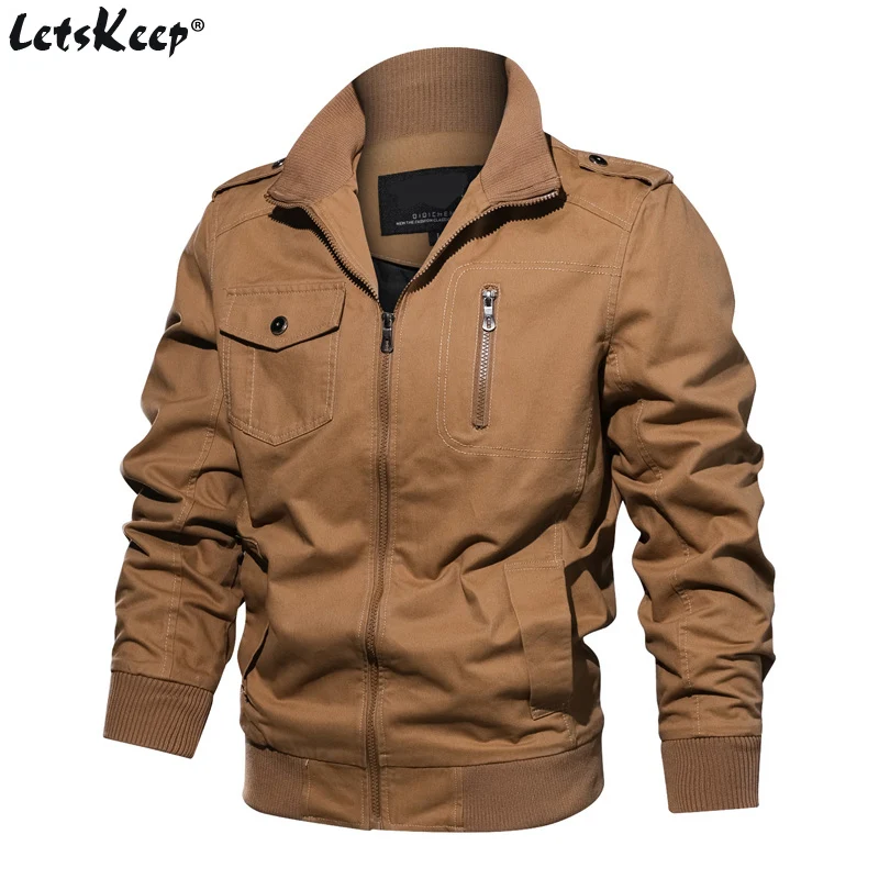 

M-6XL LetsKeep Men's bomber pilot Jacket Men Autumn Cotton Tactical Jackets Coat Air Force Flight Jacket Plus Size , MA502