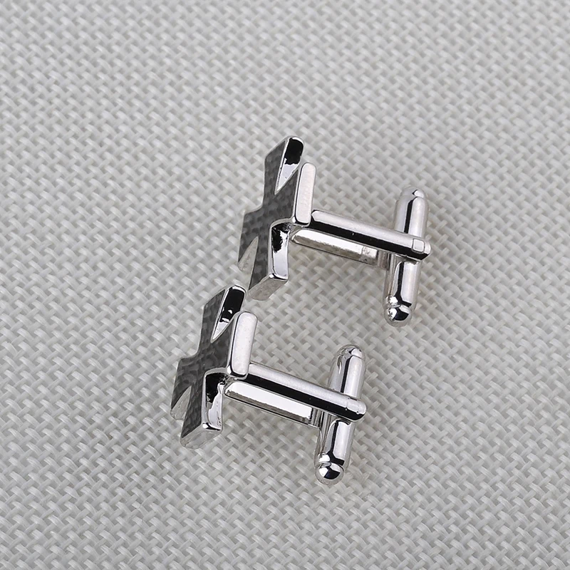Black Cross Enamel Cufflinks For Men French Shirt Male Fashion Design Zinc Alloy Cuff Link Jewelry Wedding Business Xmas Gifts