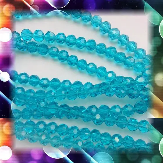 8mm 100pcs/bag 8mm 500pcs/bga 8mm 1000pcs/bag Sapphire Colour Trimming Crystal Glass Faceted  Round Beads