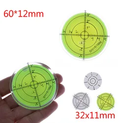 60*12mm 32x11mm  Circular Bubble Level Spirit Level Round Bubble Level Measuring Instruments Tool Universal Protractor Tool