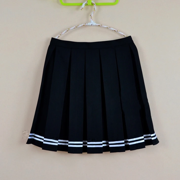 

Multi color Japanese high waist pleated skirts JK student Girls solid pleated skirt Cute Cosplay school uniform skirt XS - 4XL