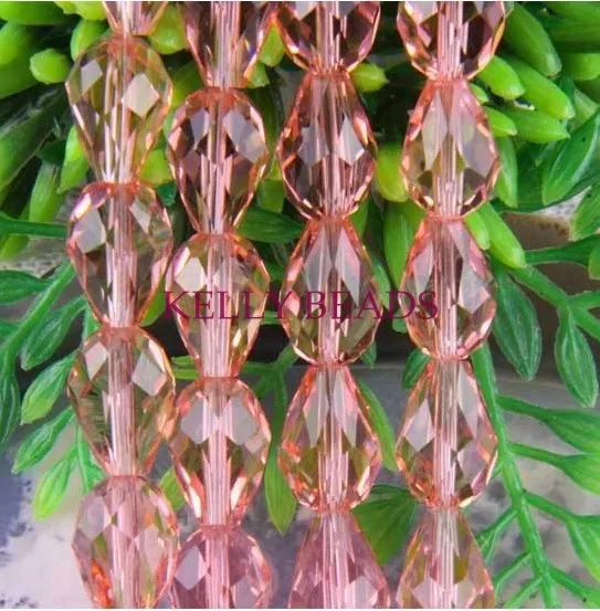 

Wholesale 295pcs/bag 8*11mm Vintage Rose Faceted Crystal Drop Beads For Jewelry Making Necklace/Bracelet/Earrings Diy Beads