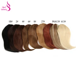 Real Beauty Straight Human Hair Clip Bangs Remy Chinese Hair Extension Bangs 20 grams Natural Black 100% Natural Fringe