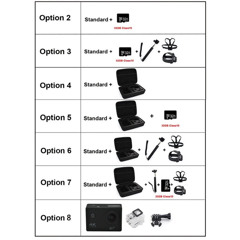 와이파이 방수 액션 카메라 사이클링 4 k 카메라 울트라 다이빙 60pfs 카메라 헬멧 자전거 캠 수중 스포츠 1080 p 카메라