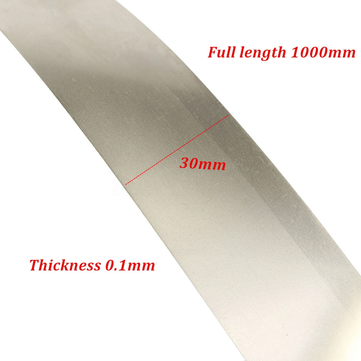 Silver  High Purity Pure Nickel Ni Plate Silver Gray Foil Thin Sheet  0.1X30X1000mm