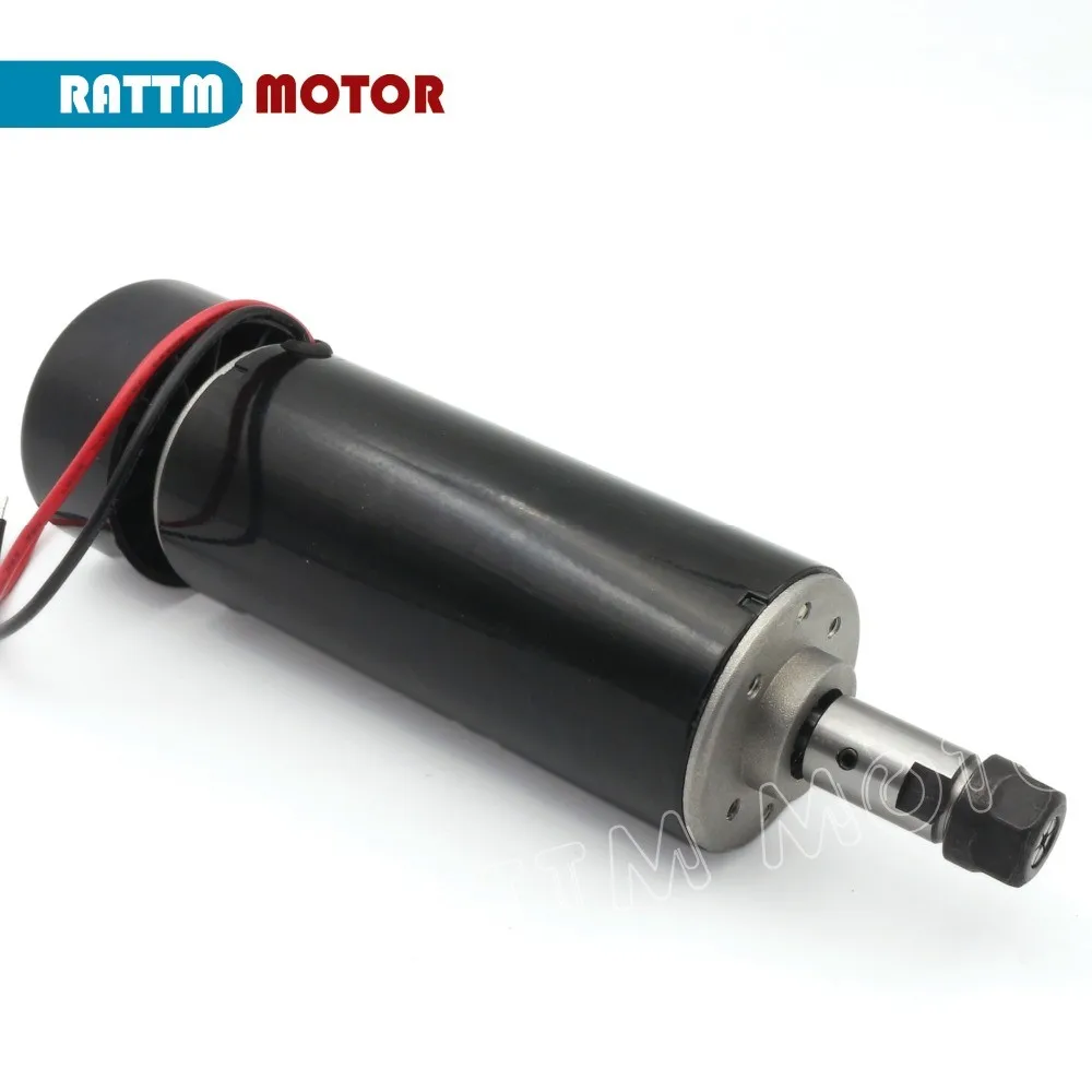 RATTM 500W Motore Mandrino Raffreddato ad Aria ER11 CNC 0.5KW Motore Mandrino + Regolatore di Velocità di Alimentazione + Morsetto da 52mm per