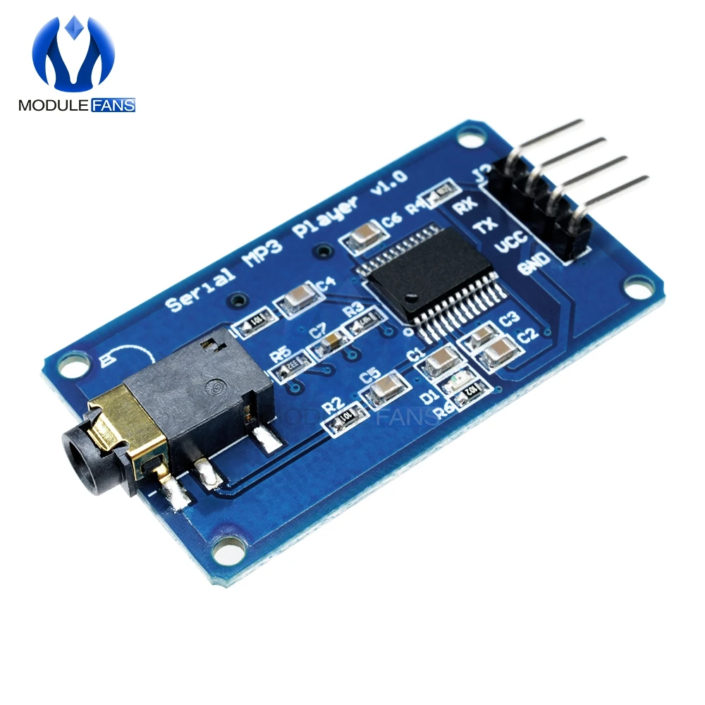 YX5300 UART Control Serial MP3 Music Player Module For Arduino AVR ARM PIC CF for Micro SD SDHC Card UART TTL Support MP3 WAV