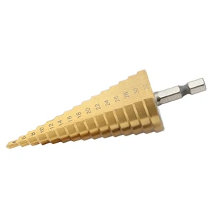 HSSステップドリルビット4-32mmヘックスチタンコーンホールカッターマルチファンクションリーマープレートアイアンアルミニウムプレート掘削金属コアドリル 10最高の販売カスタマイズされたホールパンチ-3