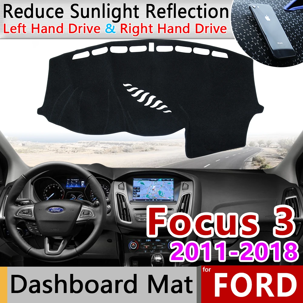 

for Ford Focus 3 2011 2012 2013 2014 2015 2016 2017 2018 Mk3 Anti-Slip Mat Dashboard Cover Pad Sunshade Dashmat Car Accessories