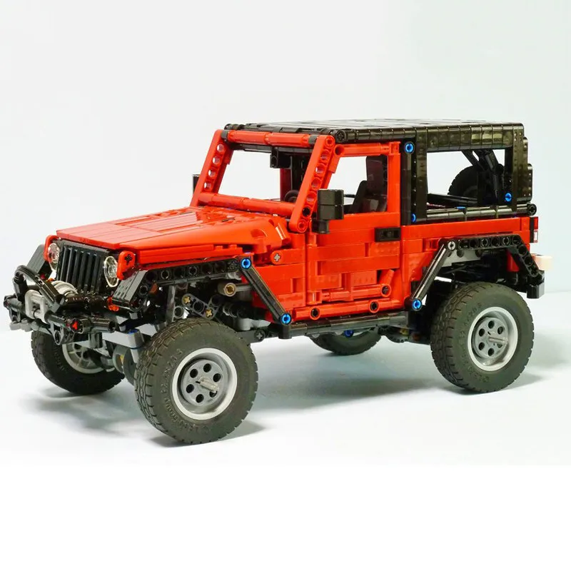 NEW MOC 8863 Jeep Wrangler Adventurer LED RC Motor Power Function fit High-tech Building Block bricks Vehicle Cars kid Toy Gft