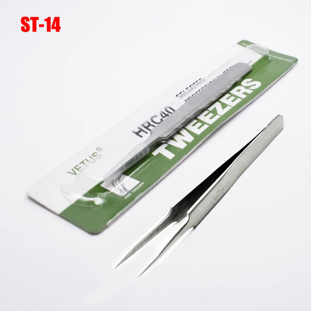 1 Pc Vetus Switzerland Precision Tweezers Stainless Steel Diy Tweezers Ferramentas Repair Tools ST-14