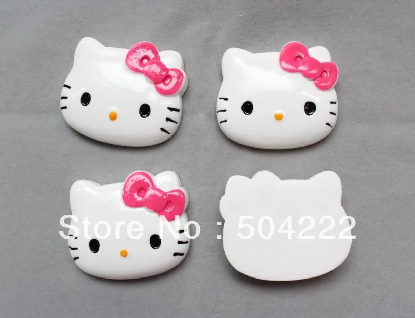 Set of 15pcs -  of Large grade A  Kitty Resin Cabochon 45mm Kitten Charm for DIY Scrapbook Crafts Supplies