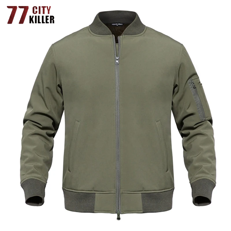 77City Killer Tactical Air Force Flight Jacket Men Winter Wool Liner Warm Army Bomber Jackets Outwear Windbreaker Coats S-3XL