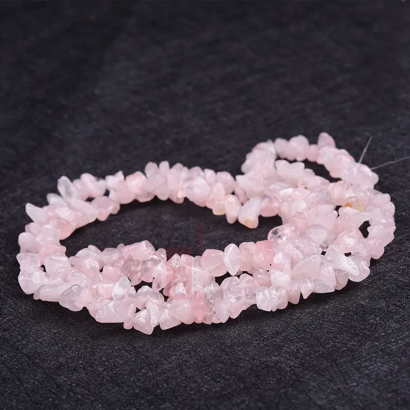 3-5x6-8mm Pink Rose Quartzs Beads Natural Freeform Chips Stone Beads For Jewelry Making Beads Bracelet 32\'\' DIY Beads Trinket