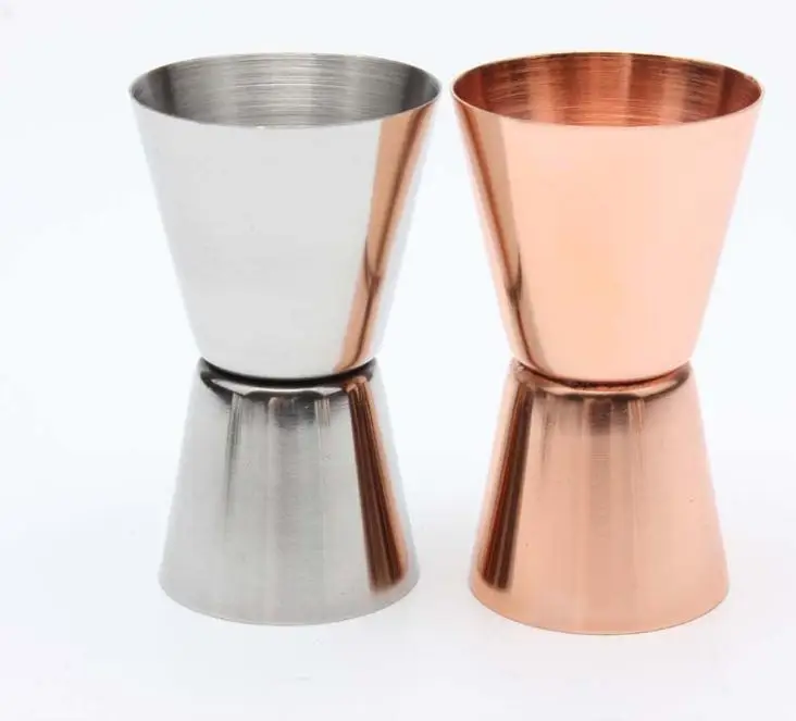 15-30ml Stainless Steel Jigger Single Double Shot Cocktail Wine Short Measure Cup Drink Bar Party Accessories