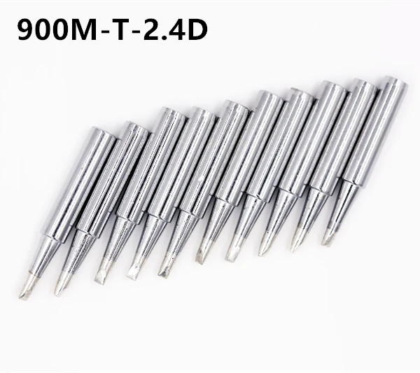 SZBFT 10pcs Lead-free Replaceable flat shape 900M-T-2.4D Soldering Iron Tips welding tips For Soldering Station