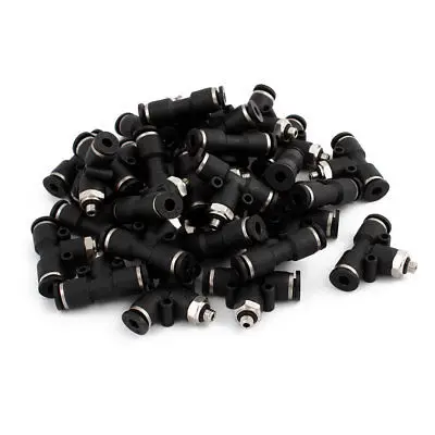 30pcs T Type M5 Male Thread Dia 4mm Push In Joint Connector Quick Fitting