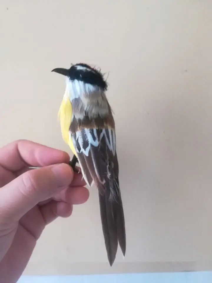 

foam&feathers vivid bird Myiozetetes about 17cm,pastoral handicraft,garden decoration gift b0898