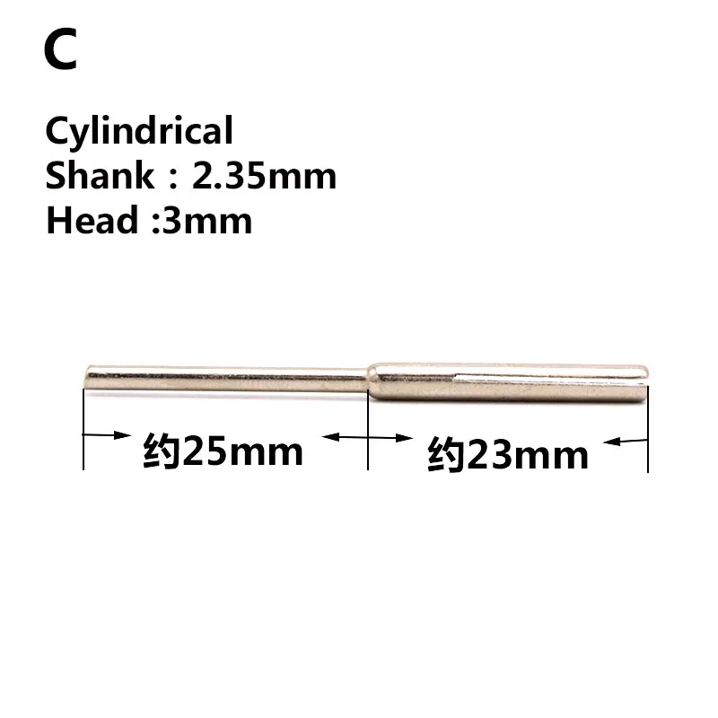 10pcs Sandpaper Clamp Split Mandrels 50mm Long Abrasive Holder Clip Rod Carved Point For Dremel Rotary Grinder Tools 2.35/3mm