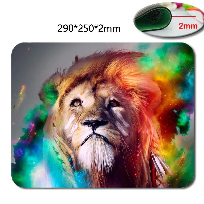 Personalized Customized Colorful Lion Rectangle Mouse Pad,Gaming Mouse Pad by Lilyshouse .in 220mm*180mm*2mm Or 29MM*25MM*2Mm