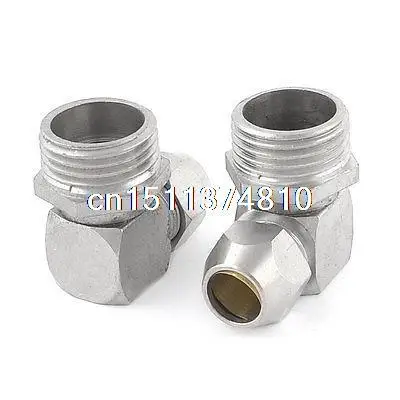 

2 Pcs 1/2" PT Thread to 10mm Swivel Elbow Pipe Tube Quick Coupler Air Fitting