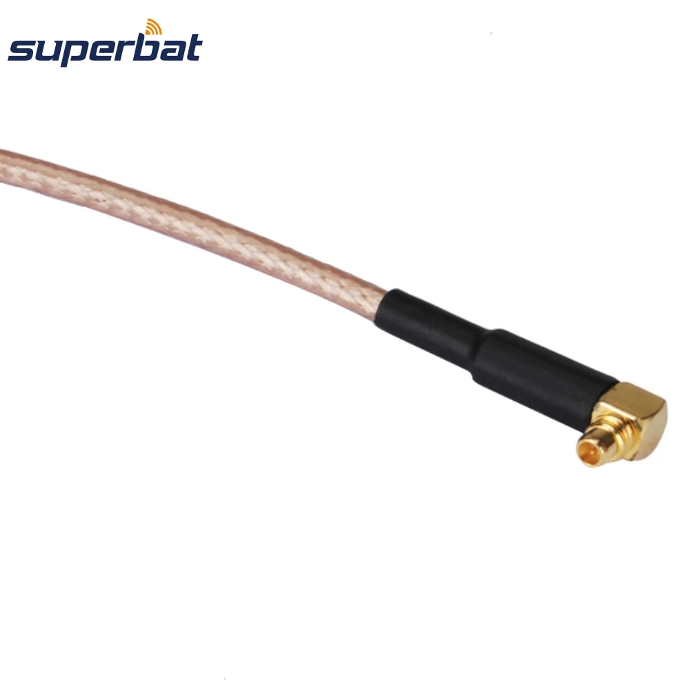 Superbat MMCX Male Right Angle to Straight Plug RG316 Connetor Cable Jumper Antennas GPS Cable RF Cable Assembly 15cm