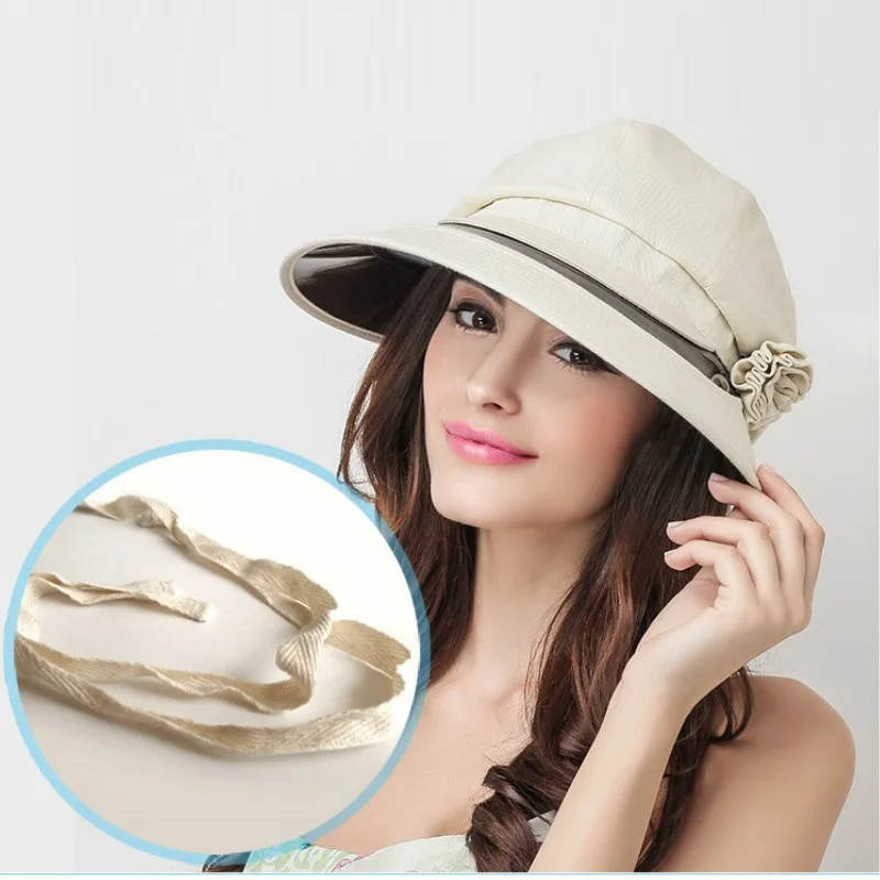 New Arrival Lady Summer Hat Female Riding Large Eaves Ultraviolet Hat Women Drive Visor Cap Beret Girls Sunscreen Cap B-7679