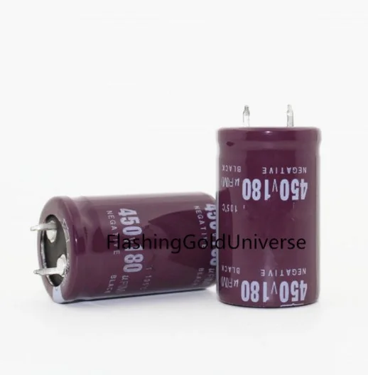 10PCS  180UF 450V  25*40mm DIP  450V 180UF Aluminum Electrolytic Capacitor best quality New origina