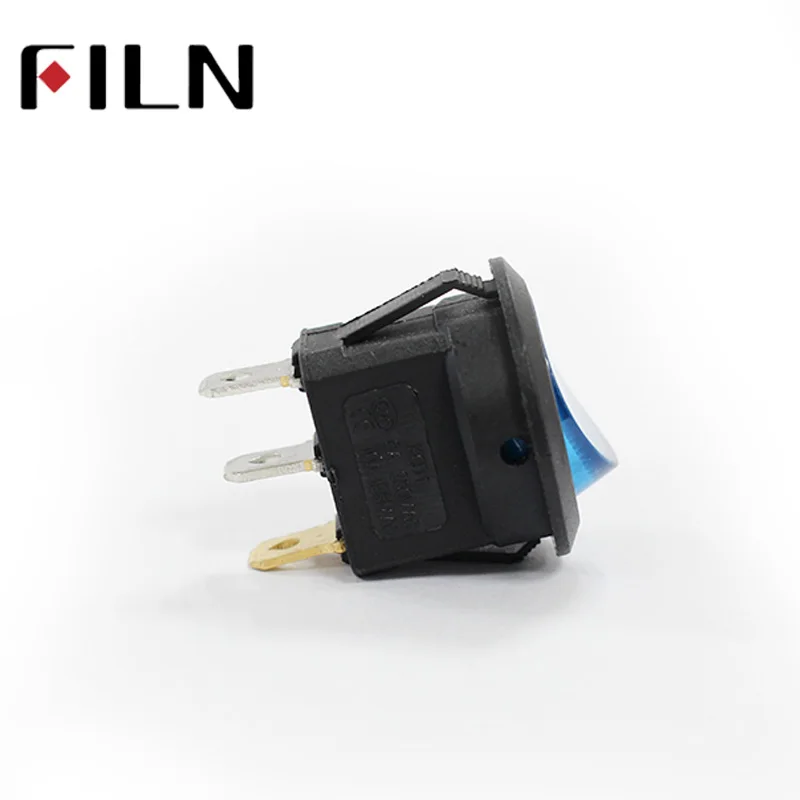 FLIN KCD4 12V 5A red blue yellow green  mini round toggle switch on-off power rocker switch