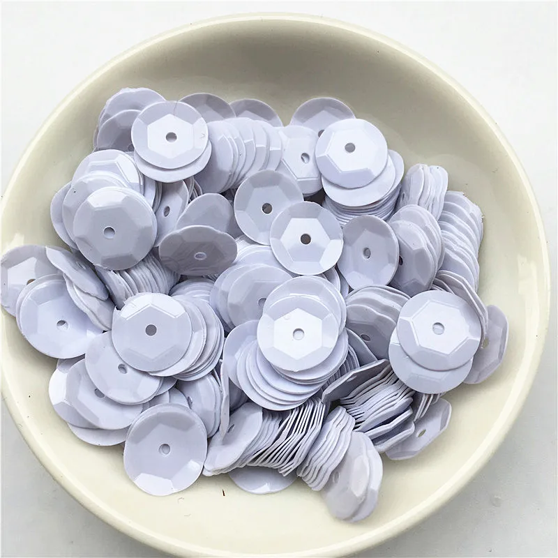 480Pcs/lot (20g) 10mm Large Pvc Round Cup Sequins Paillettes sewing Wedding craft for women Garment Accessories