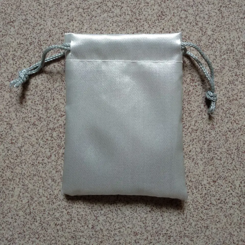 

100pcs/lot satin cheap drawstring bags customized jewelry bags wholesale custom gift pouches 8*10cm for jewelry gift packaging