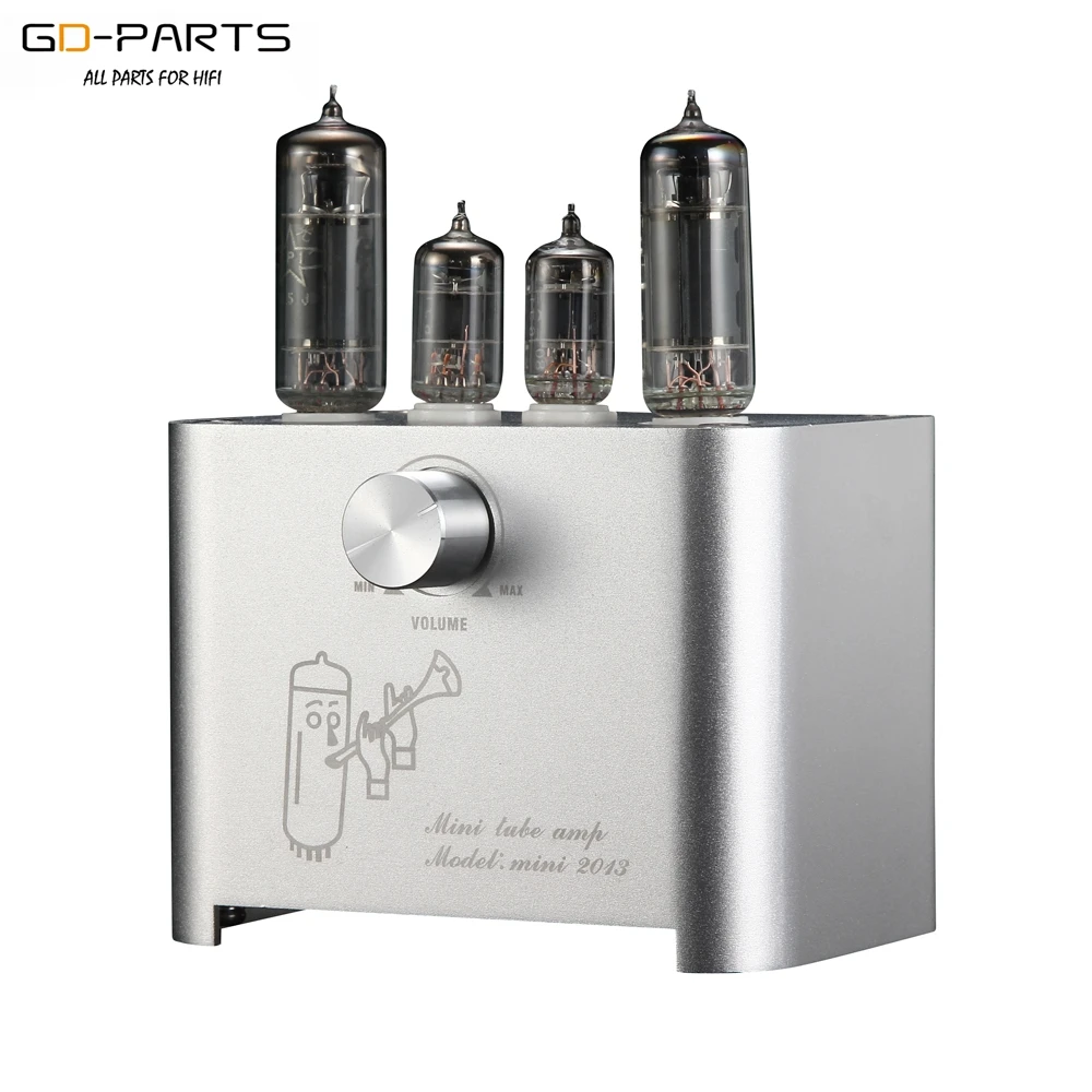 APPJ Mini2013 6J1 6P1 Vacuum Tube Amplifier Hifi Audio Stereo Desktop Tube AMP Vintage Integrated AMP Home Audio 3W+3W