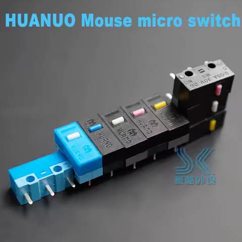 Original HUANO mouse micro switch button white yellow blue pink green dot blue shell white dot Compatible OMRON 7N 10M switch