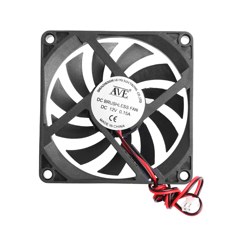 

12V 2-Pin 80x80x10mm PC Computer CPU System Heatsink Brushless Cooling Fan 8010 HOT