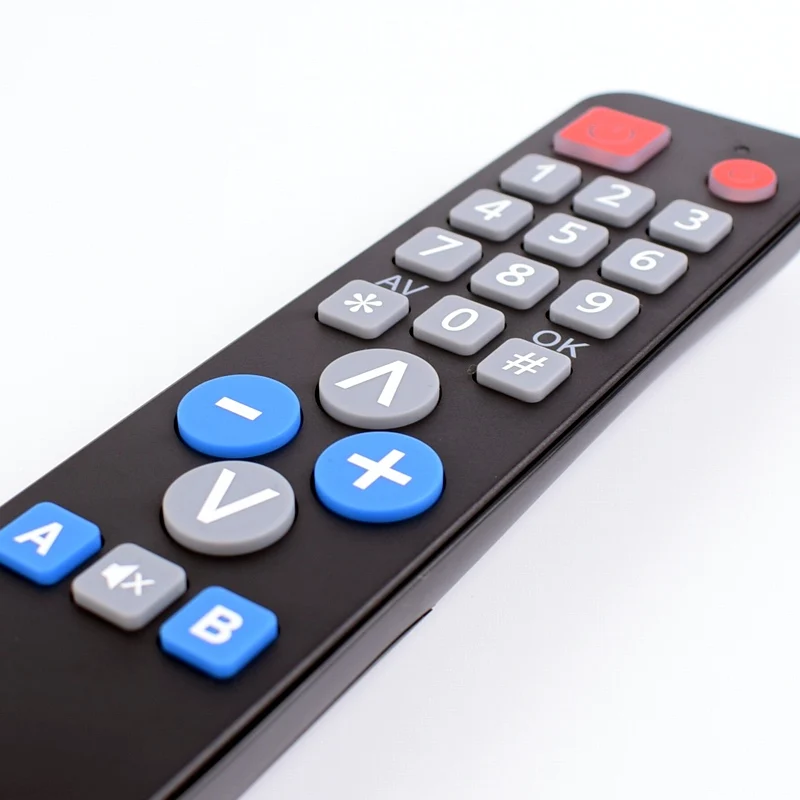 Universal Learn Remote Control Work for 2 devices Copy IR Code for TV VCR STB DVD DVB BOX 2 in 1 Controller Easy for Old People.