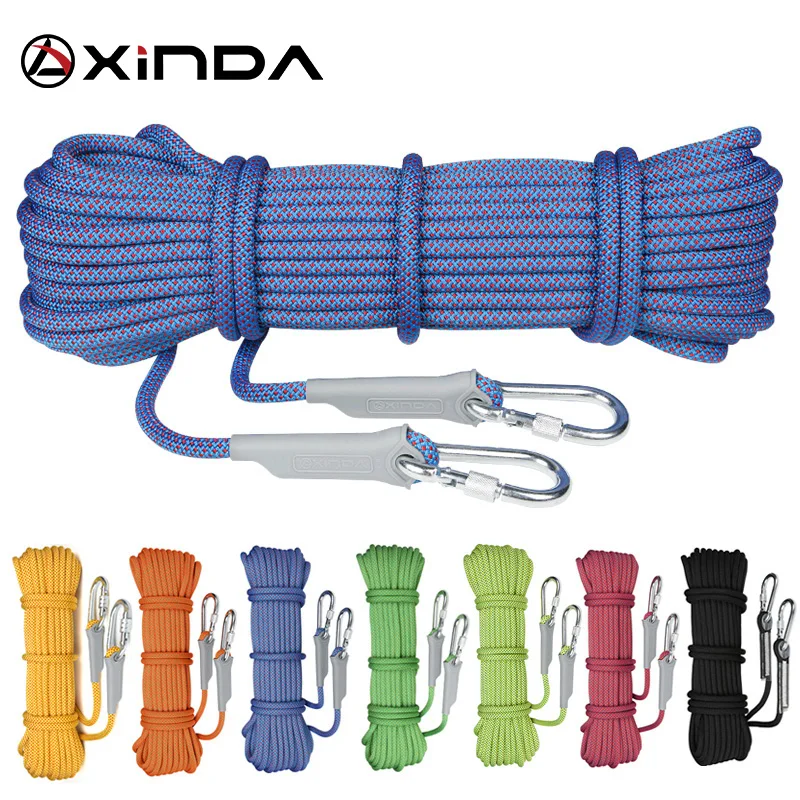 

XINDA Escalada 10M Professional Rock Climbing Rope Rappelling 10.5mm Diameter High Strength Cord Safety Rope Survival Rope